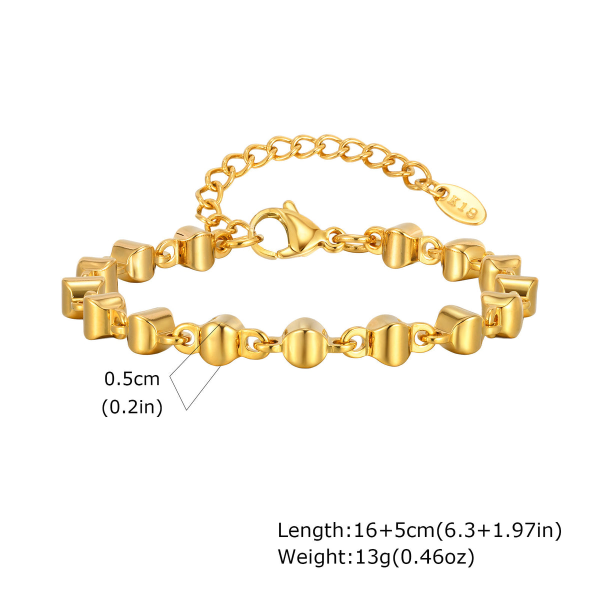 Handmade Chain Personalized Stacked Stainless Steel Bracelet