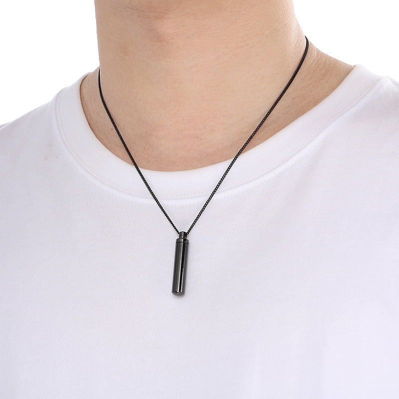 Planderful Perfume Bottle Pendant Openable Unisex Necklace