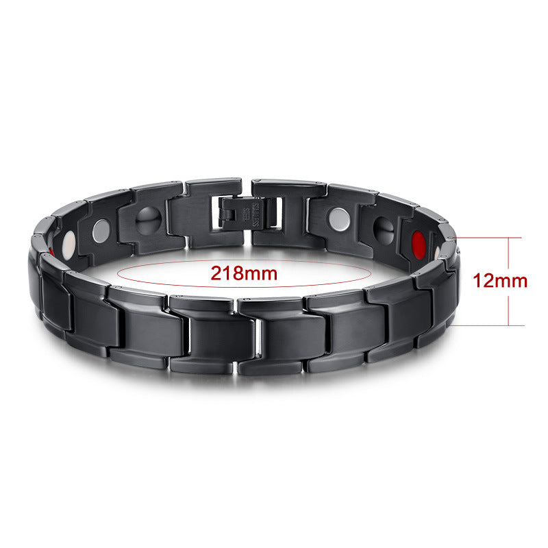 Black Stainless Steel Bracelet for Men
