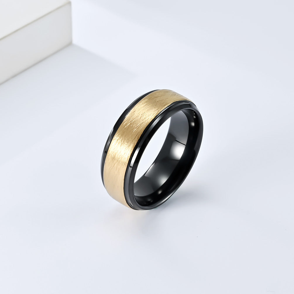 Cross-Border E-Commerce Tungsten Carbide Men's Ring