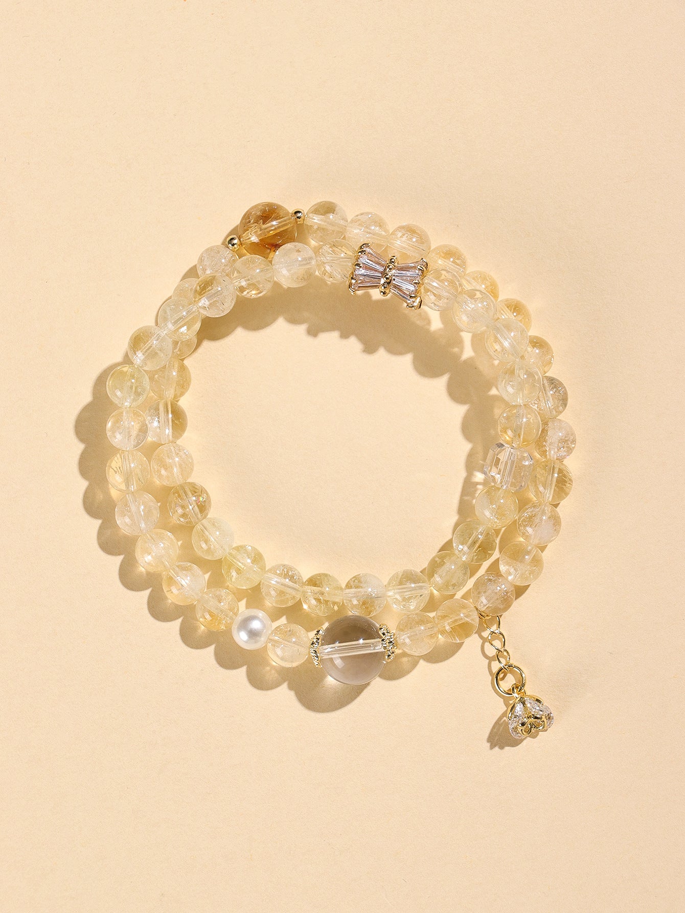 Planderful Fortune's Favor Bracelet – Elegant Natural Yellow Crystal Design