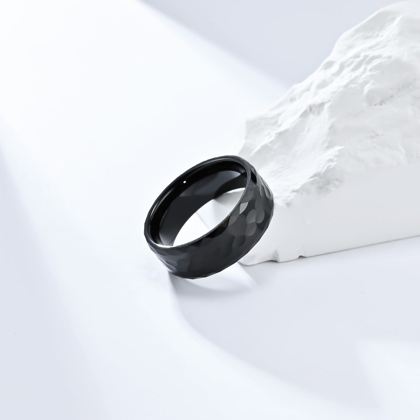 Simple Design Wind Men's Tungsten Steel Gold Ring Jewelry