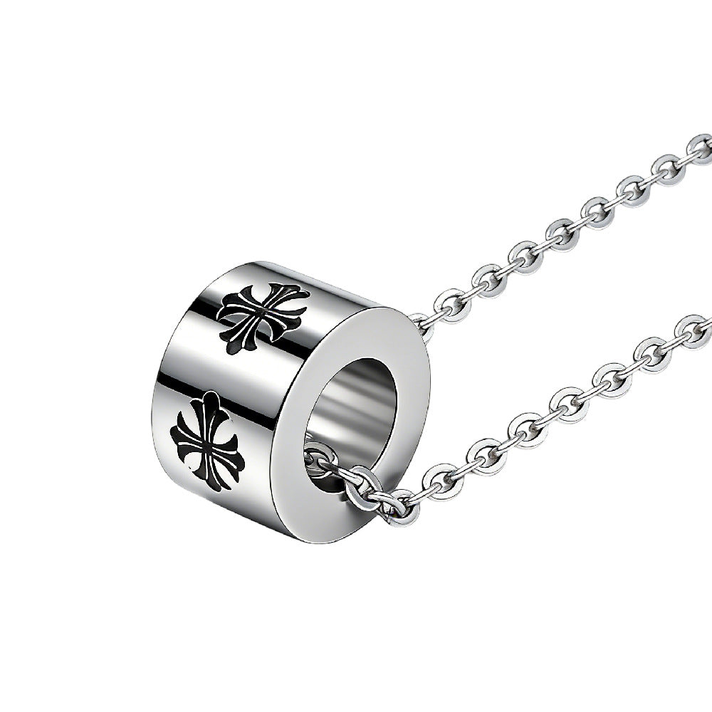 Titanium Steel Cross Pendant Unisex Protection Statement From Planderful Everyday Genie Collection