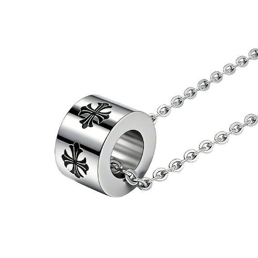 Titanium Steel Cross Pendant Unisex Protection Statement From Planderful Everyday Genie Collection