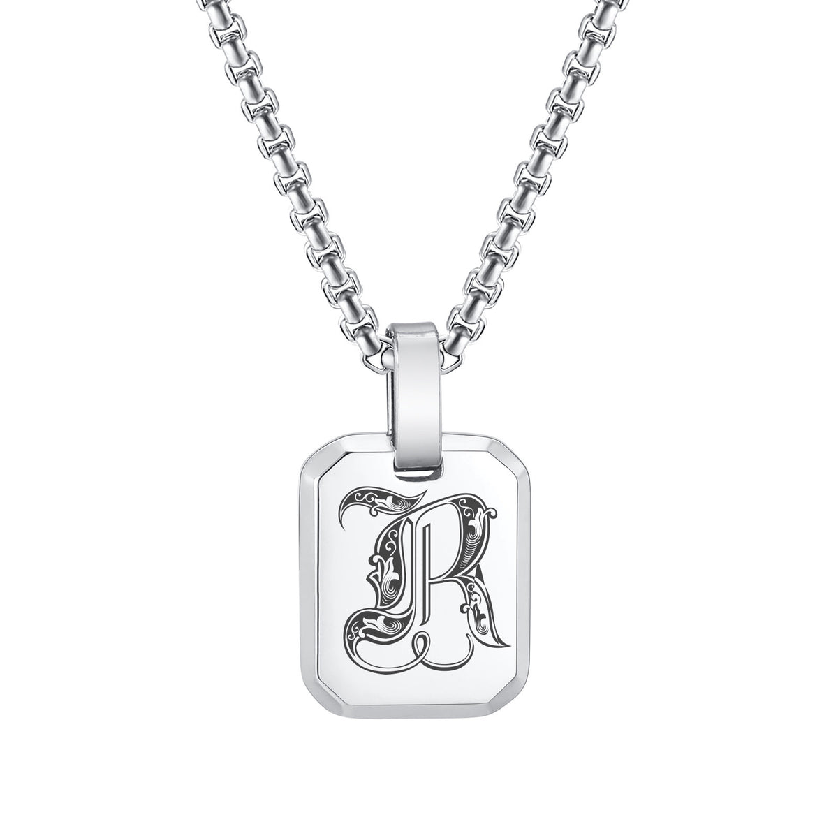 Stainless Steel Initial Letter & Blank Pendants