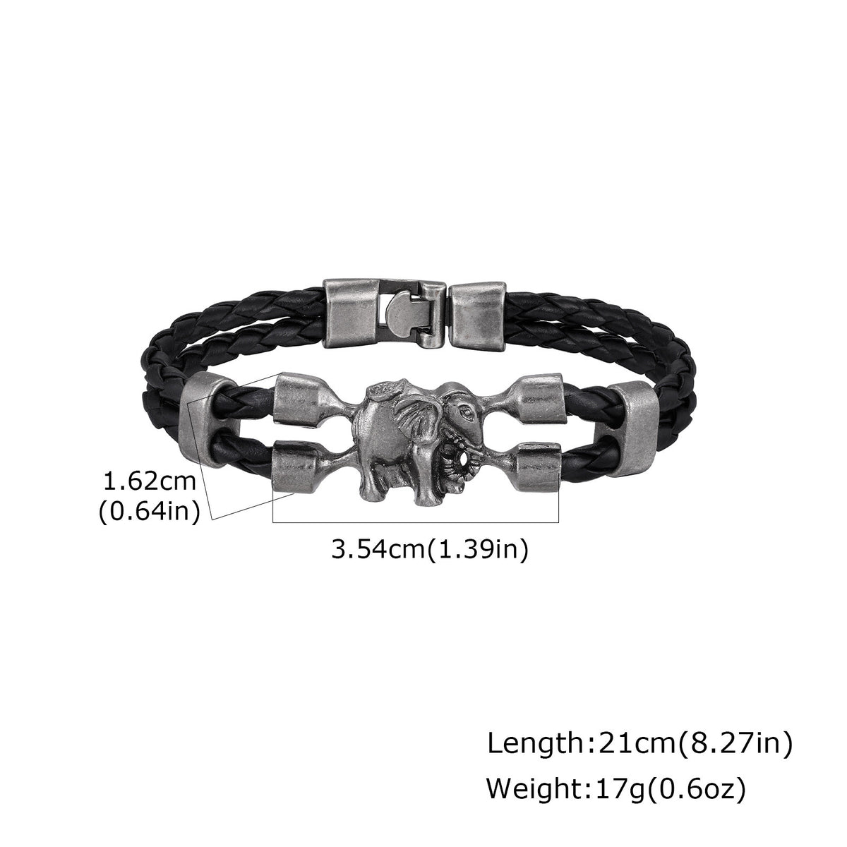 Braided Black Stainless Steel Bracelet