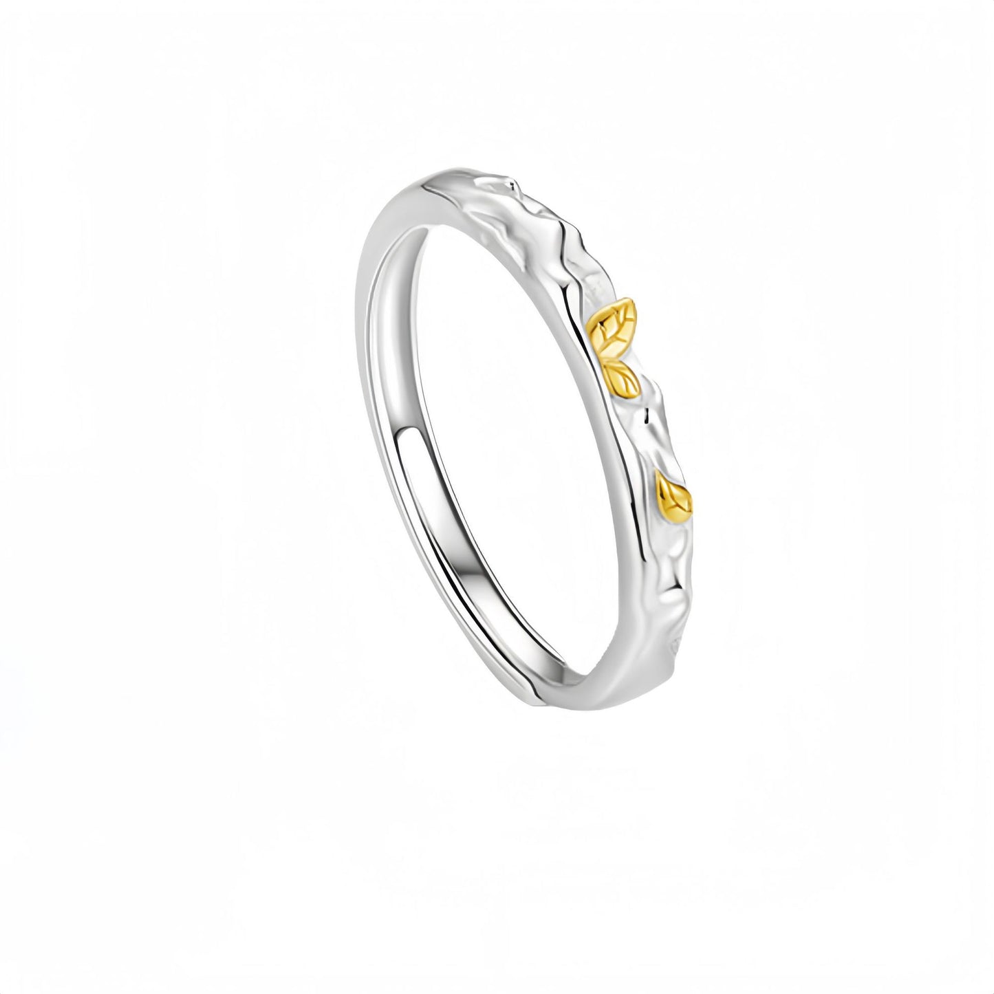 New 925 Sterling Silver Dead Wood Spring Ring Niche Valentine's Gift