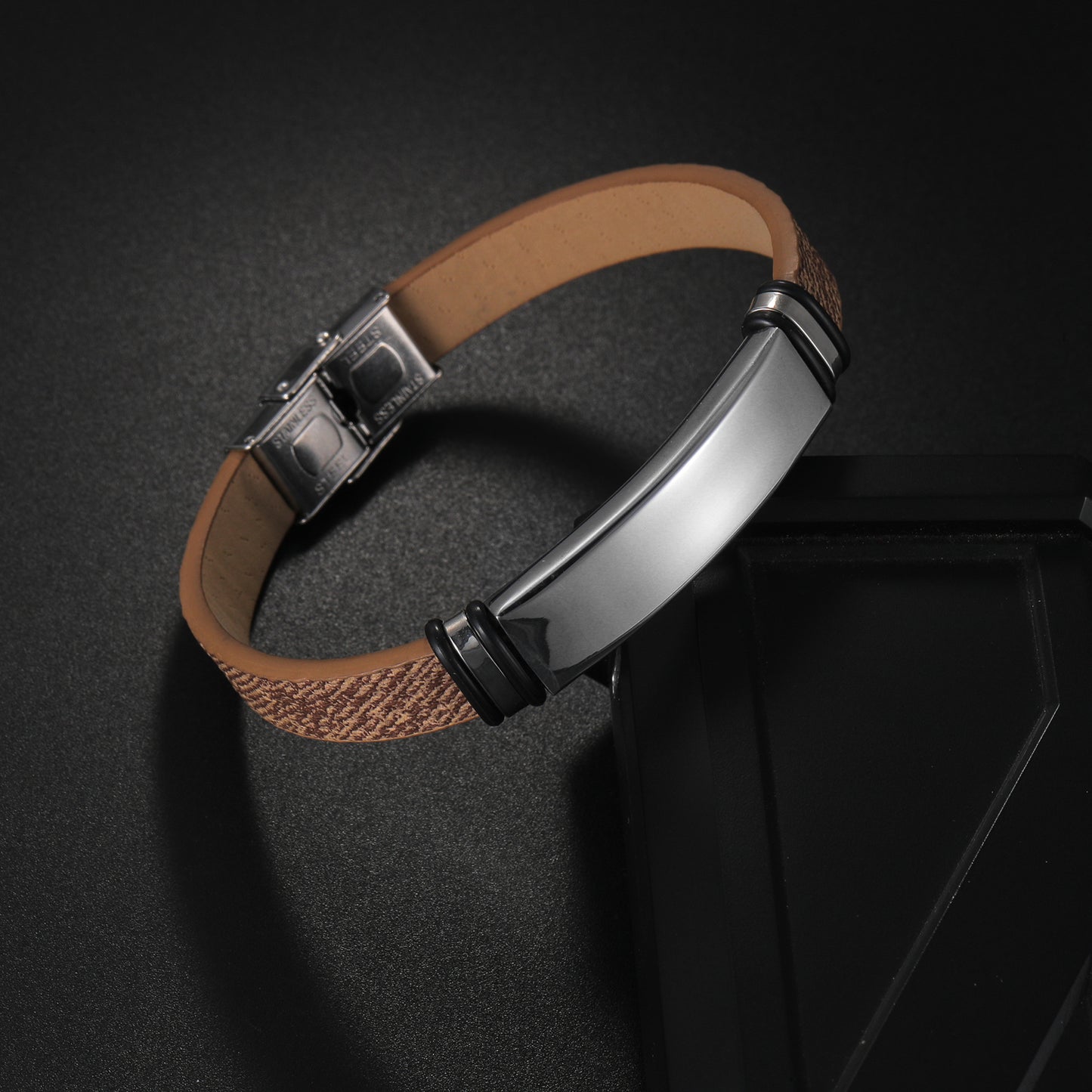 Planderful Stainless Steel Unisex Couple Bracelet Smooth