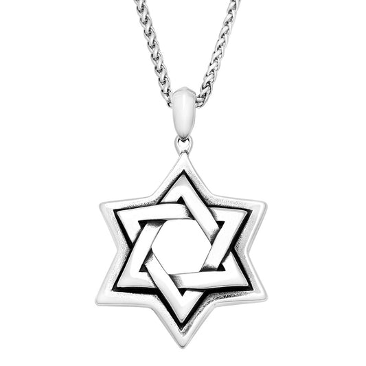 Viking Star Stainless Steel Men's Pendant Necklace