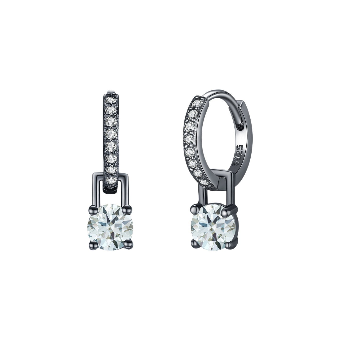 Planderful Moissanite Sparkling Earrings – Elegant Light Green Moissanite Design