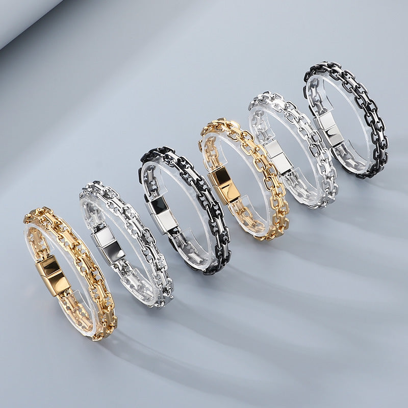 Planderful Everyday Genie Mens Magnetic Bracelet Double Row