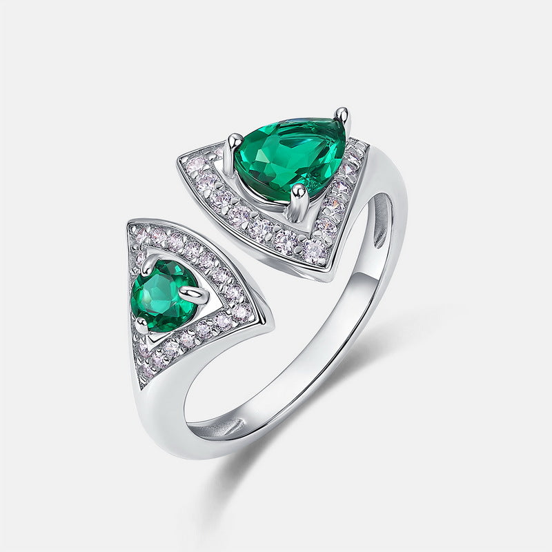 Planderful Gala Fireworks Ring – Light Luxury Fashion Personalized Emerald Treasure