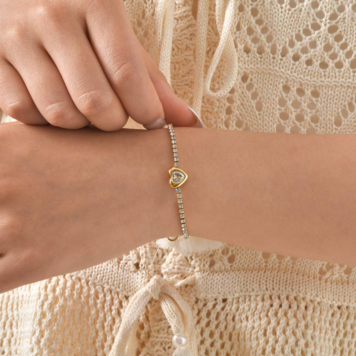 Heart Stainless Steel Bracelet Unisex
