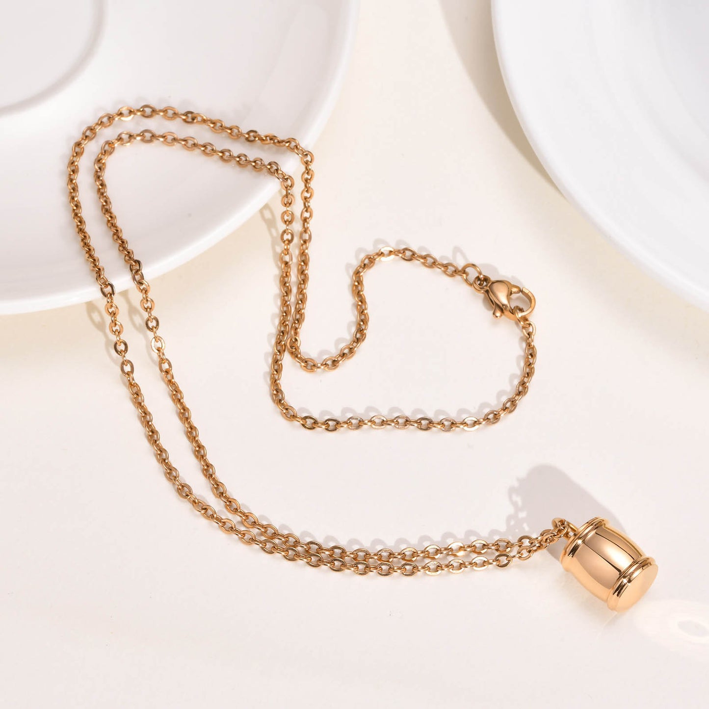 Cross-Border Jewelry Commemorative Pendant Necklace Small Jar Urn