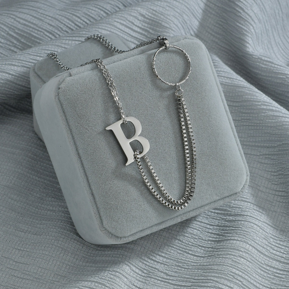 Urban Style Stainless Steel B-Necklace for Men - Europe & America Imports