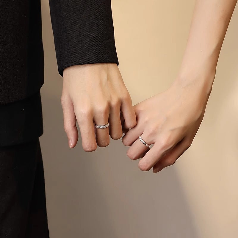 Planderful Sterling Silver 999 Wood And Branch Design Couple Ring For Him And Her Timeless Gift