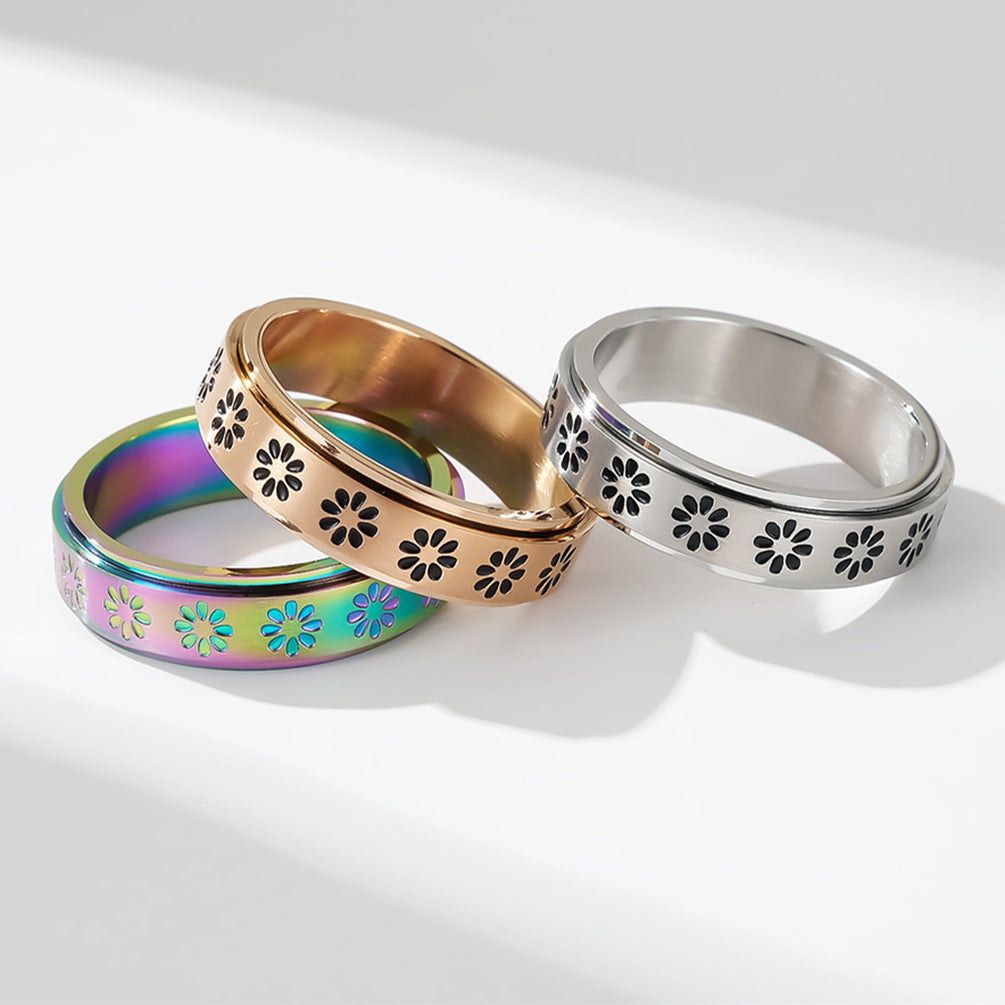 Steel Ring – Elegant Engagement Ring With Rotating Tail Design For A Luxurious Proposal Gift