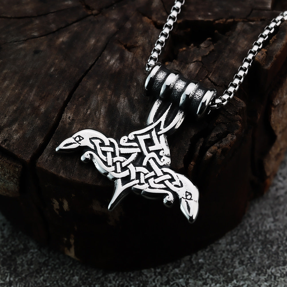 Cross-Border New Nordic Viking Raven Pendant Jewelry for Men
