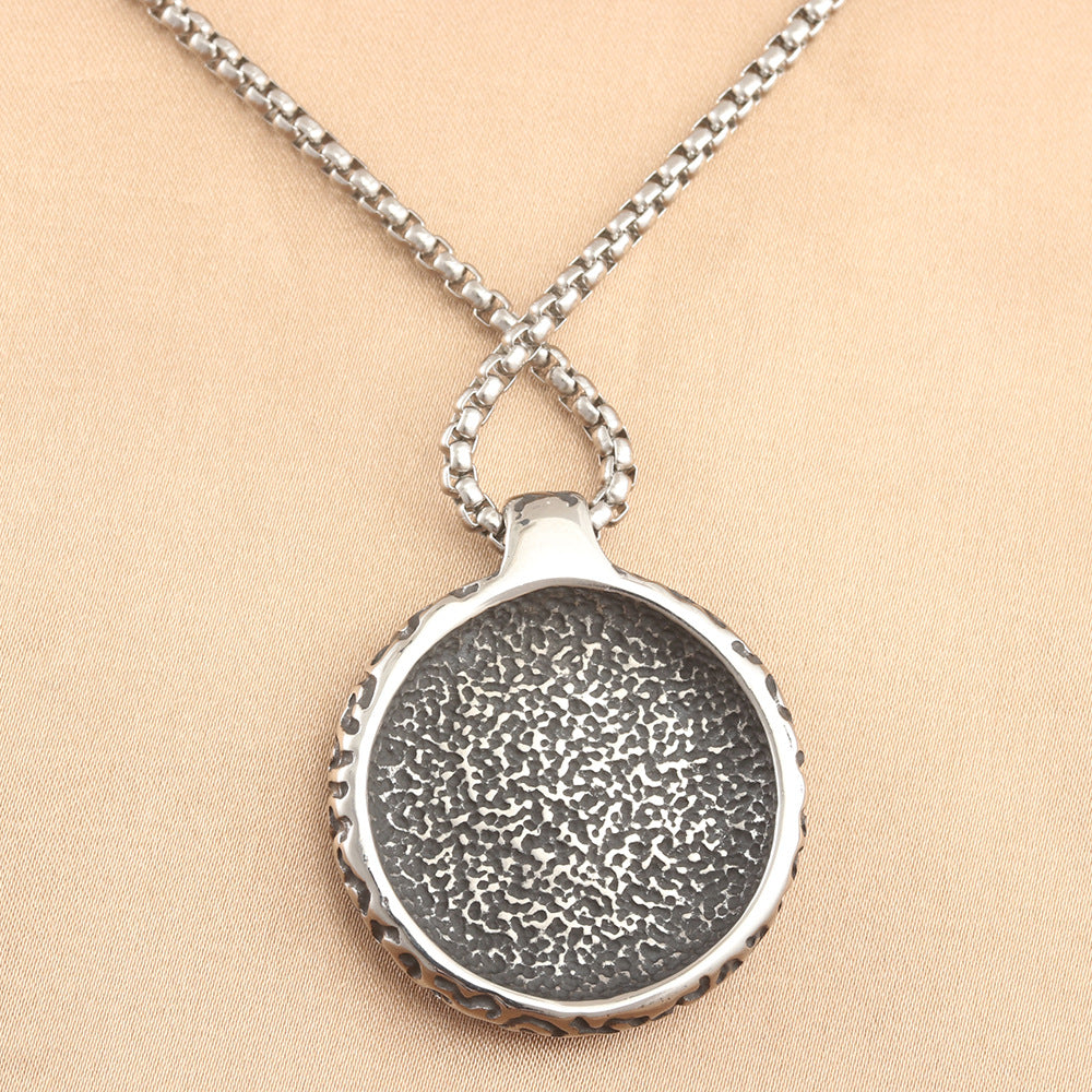 European and American Stainless Steel Tai Chi Pendant Necklace