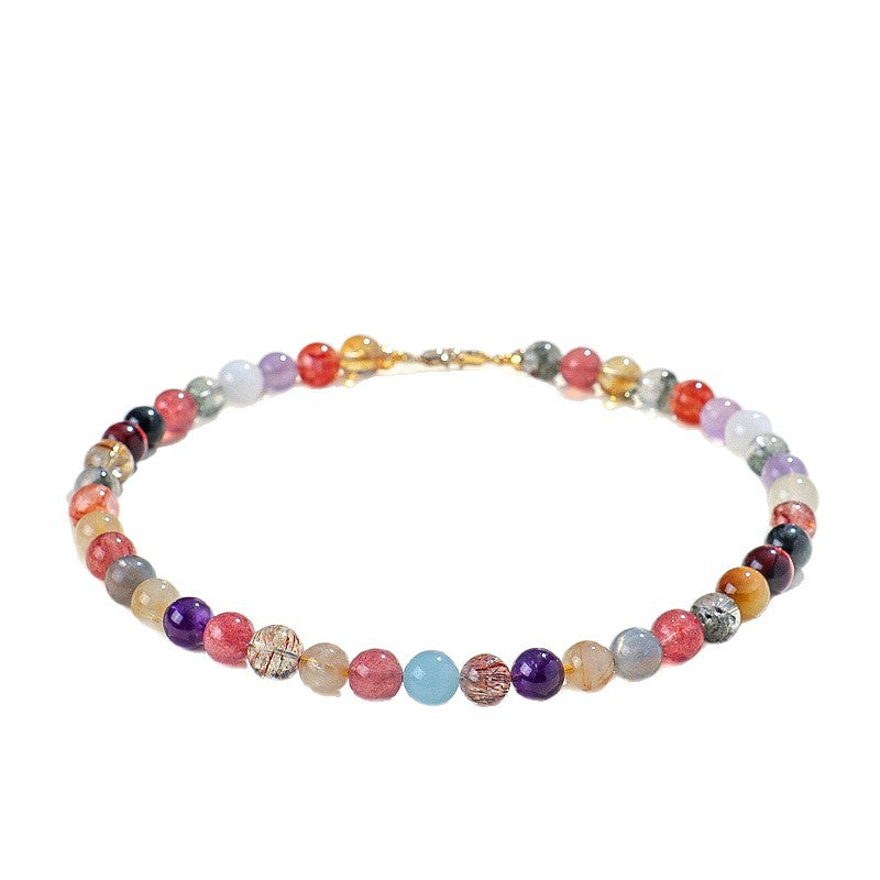 Strawberry Quartz Crystal Necklace