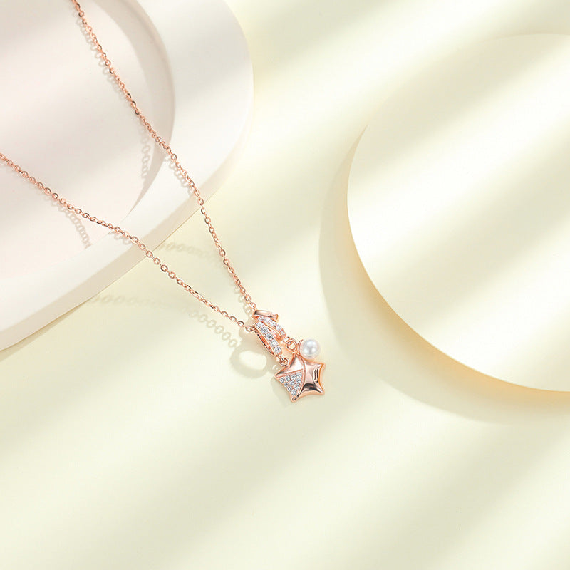 Star Female 925 Sterling Silver Women's Pendant Necklace