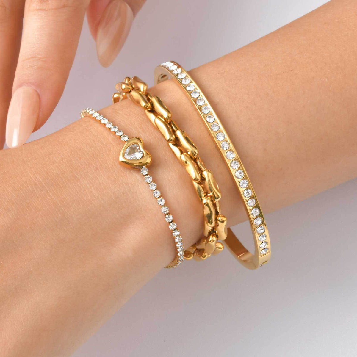 Heart Stainless Steel Bracelet Unisex