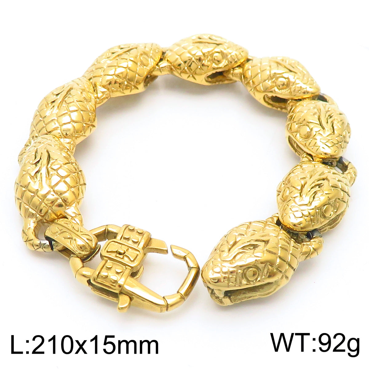 Rock Inlaid Zircon Snake Element Series – Snake Head Bracelet
