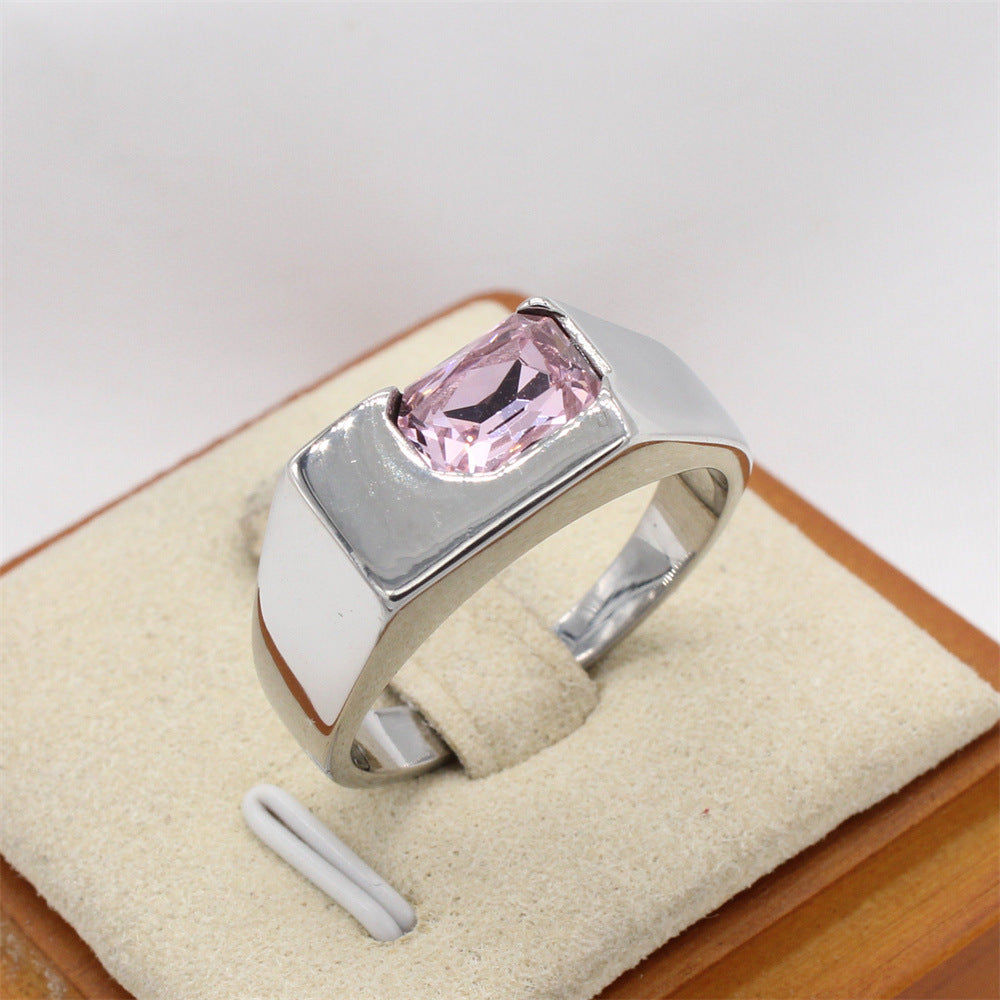 Niche High-End Titanium Steel Zircon Ring for Women - INS Style 2024 Collection