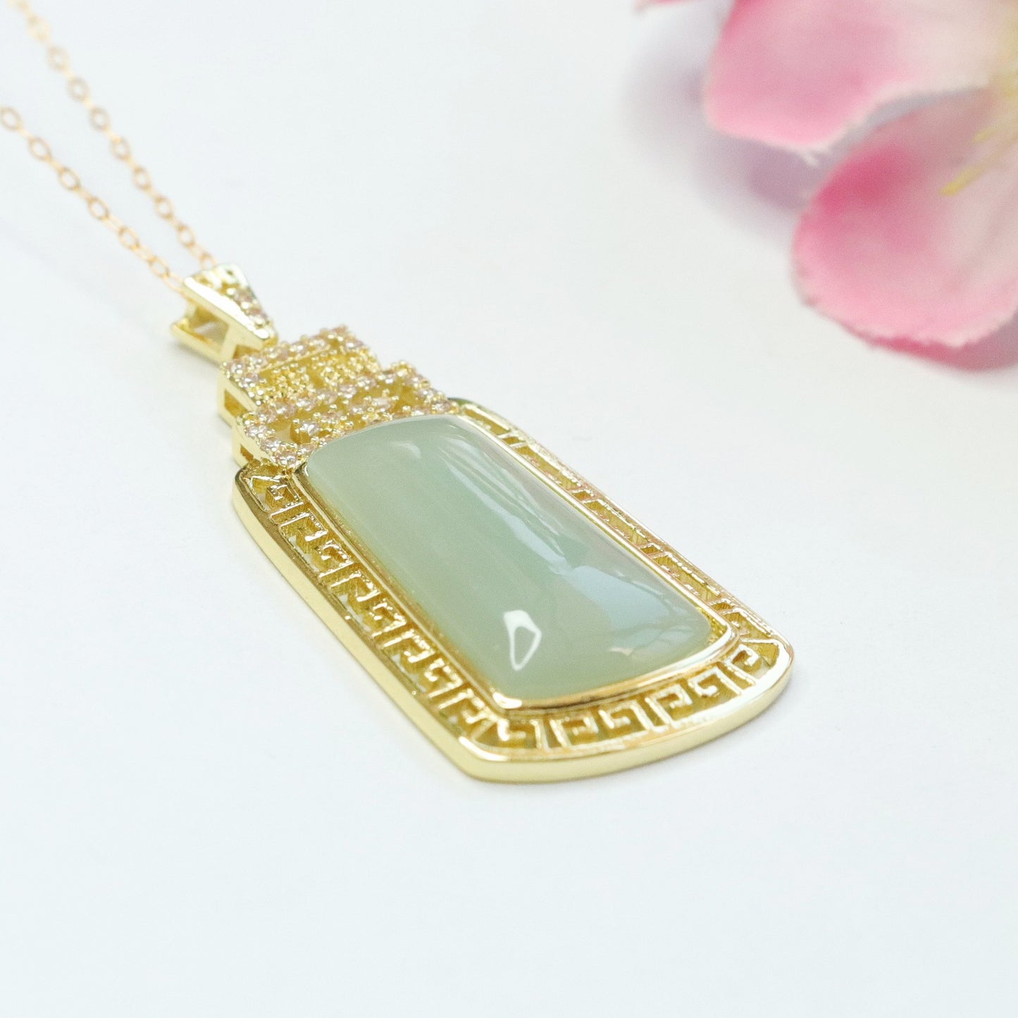 Fortune's Favor Sterling Silver Jade Necklace