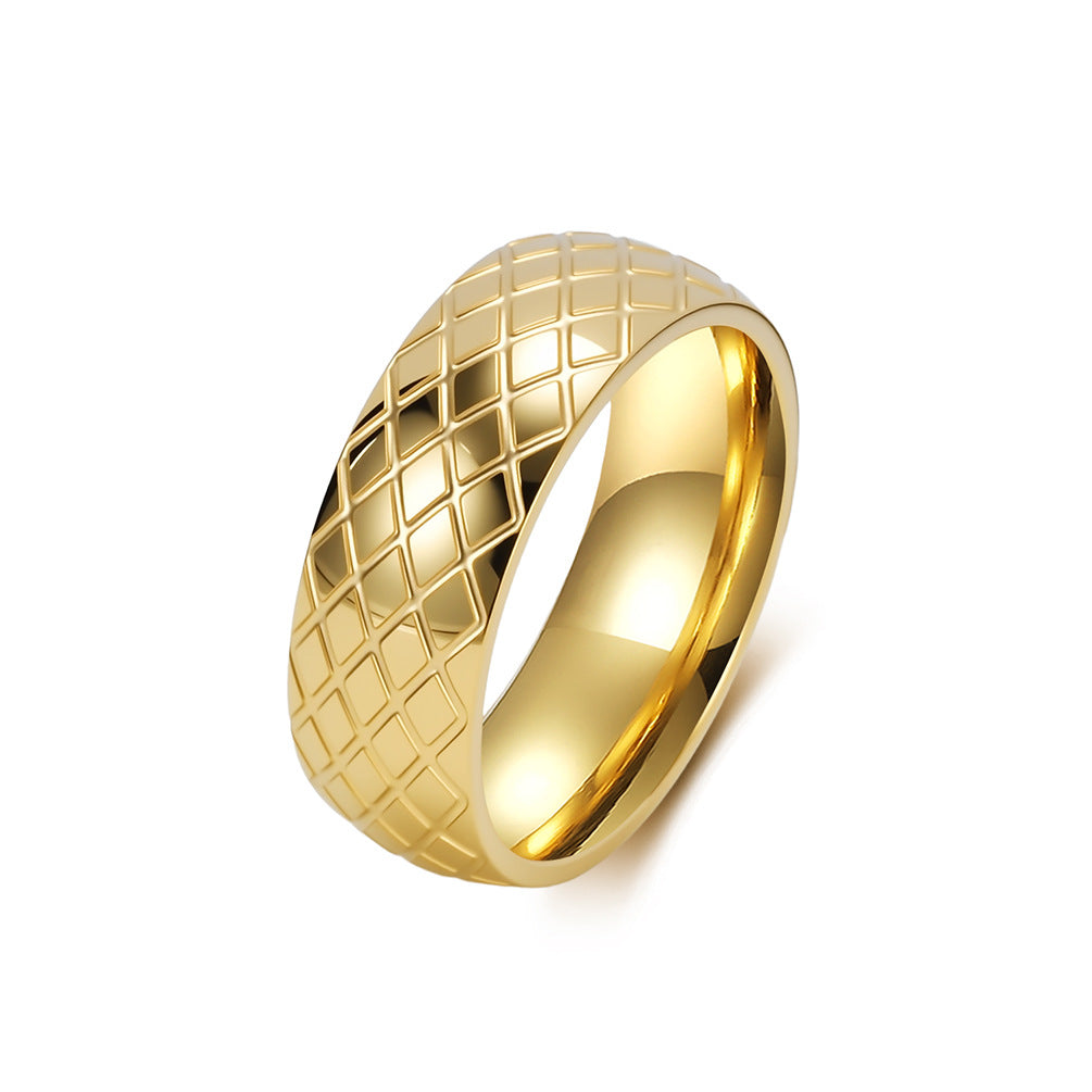Vintage Contemporary Stainless Steel Men's Ring