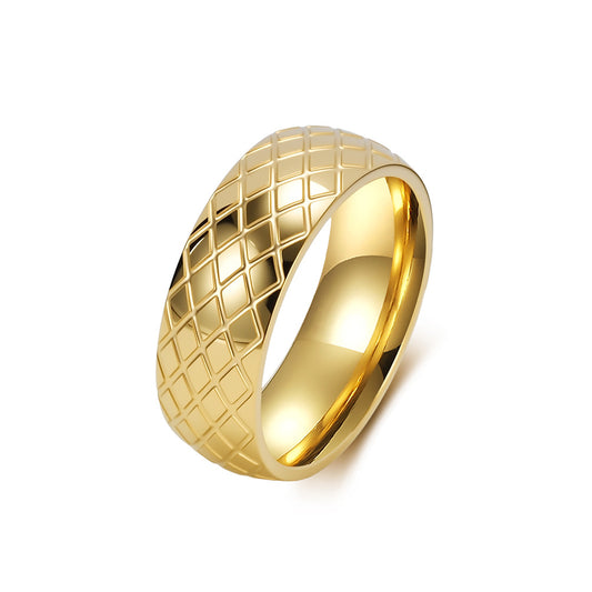 Vintage Contemporary Stainless Steel Men's Ring