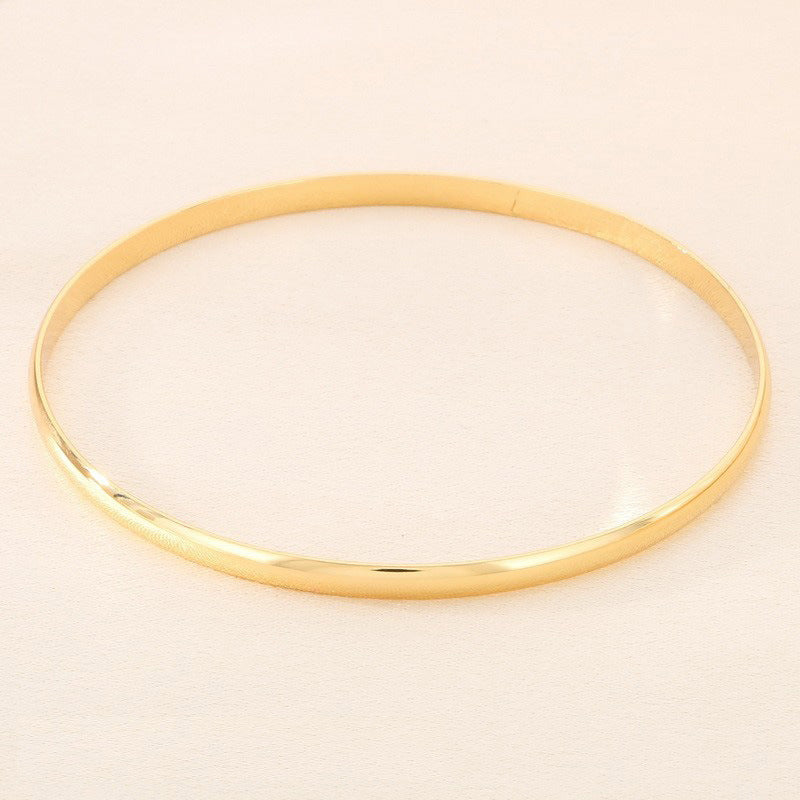 Stacking – Smooth Stainless Steel Women's Diy Bracelet