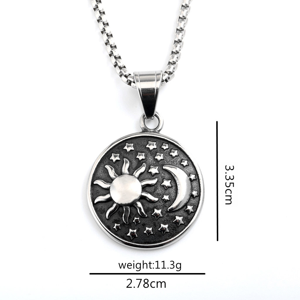 Vintage Stainless Steel Pendant Necklace