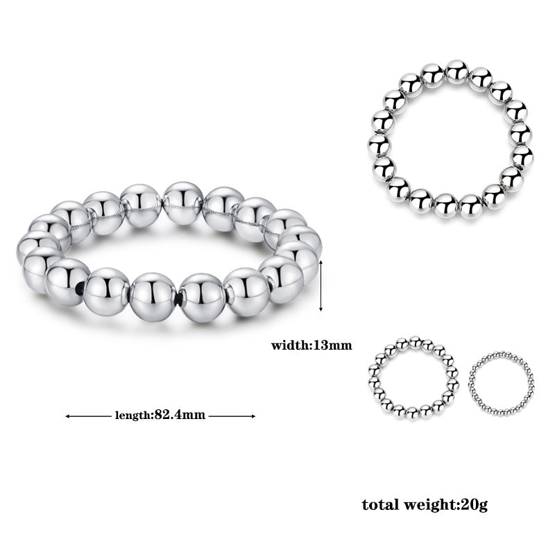 Steel Bracelet – Minimalist Bead Bracelet