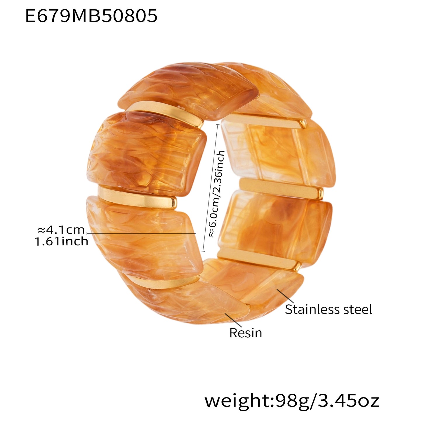 Planderful Resin Elastic Bracelet Eco Multicolor Women