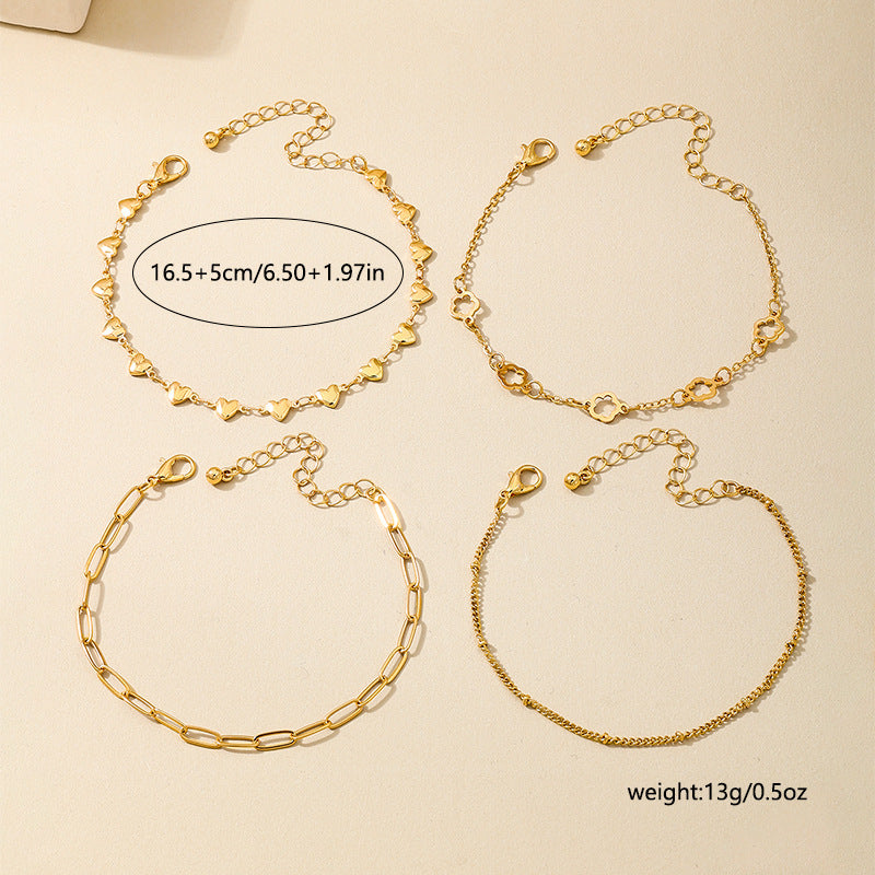 Planderful Vienna Verve Bracelet Set – Fashionable Metal Tassel Design