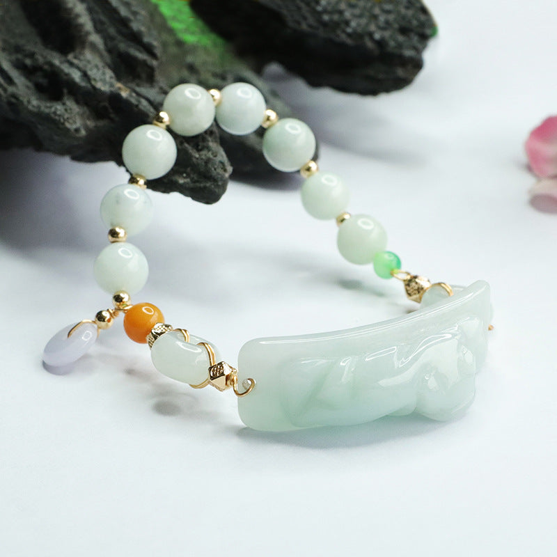 Emerald Jade Handcrafted Sterling Silver Bracelet