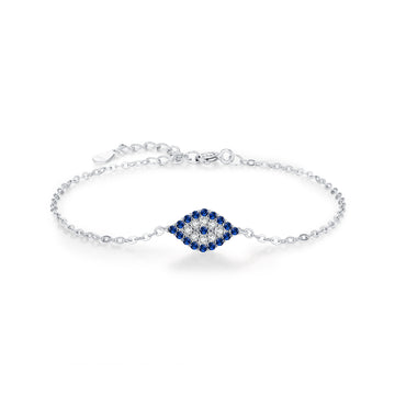 925 Sterling Silver Minimalist Eye Bracelet
