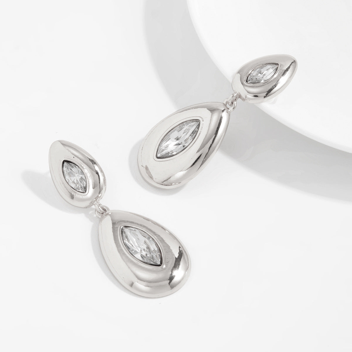 Planderful Teardrop Zircon Drop Earrings For Effortless Everyday Professionals Vienna Verve