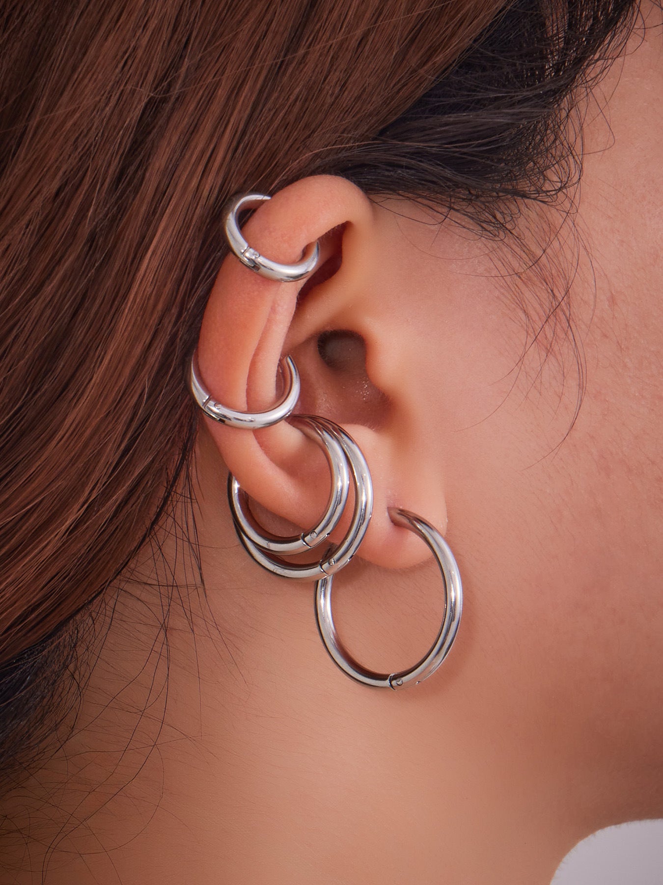 Planderful Minimalist Stainless Steel Circle Earrings Unisex