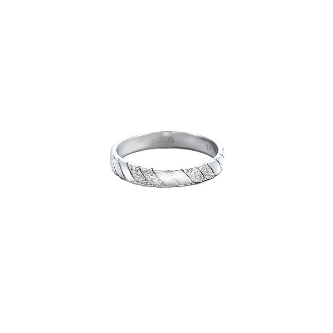 Lingguang Closed 925 Sterling Silver Men's Ring
