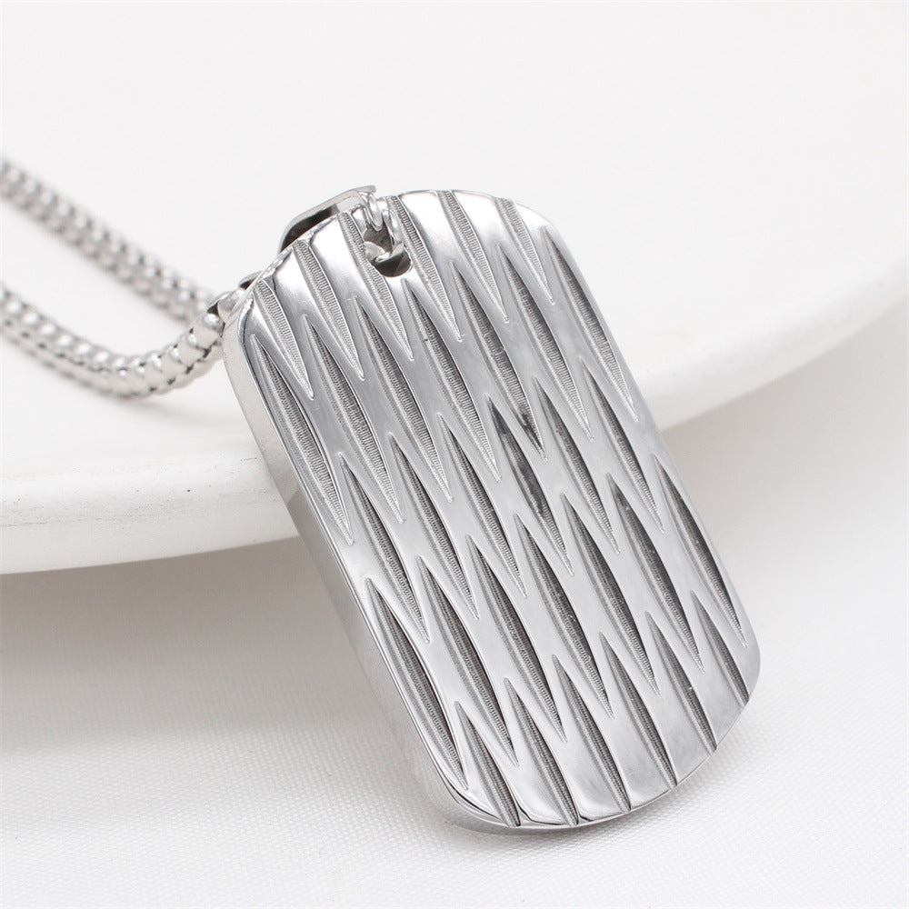 Durable Titanium Steel Pendant Unisex Military Style Minimalist Protection Statement For Men And Women Planderful