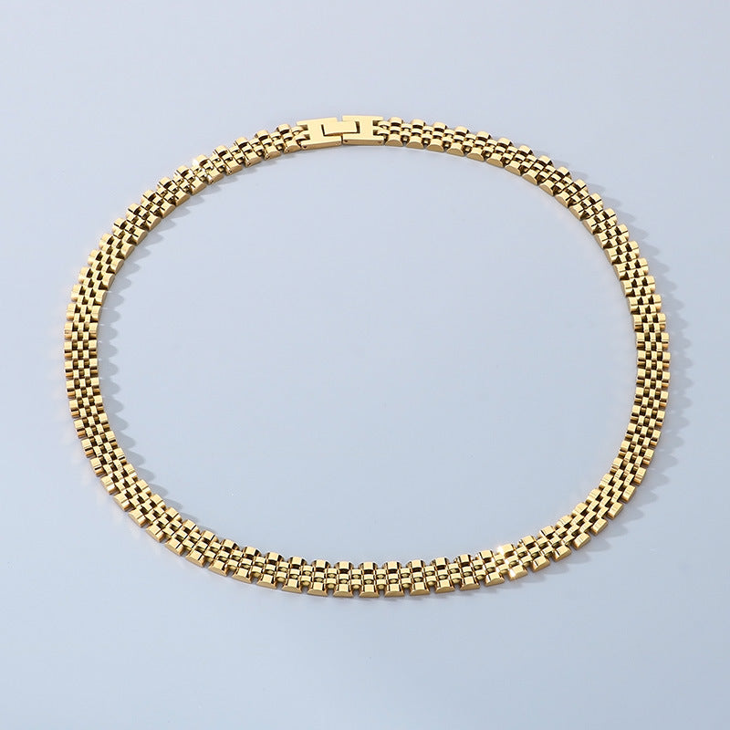 Planderful Glossy Hip Hop 10mm Five Row Chain For Men