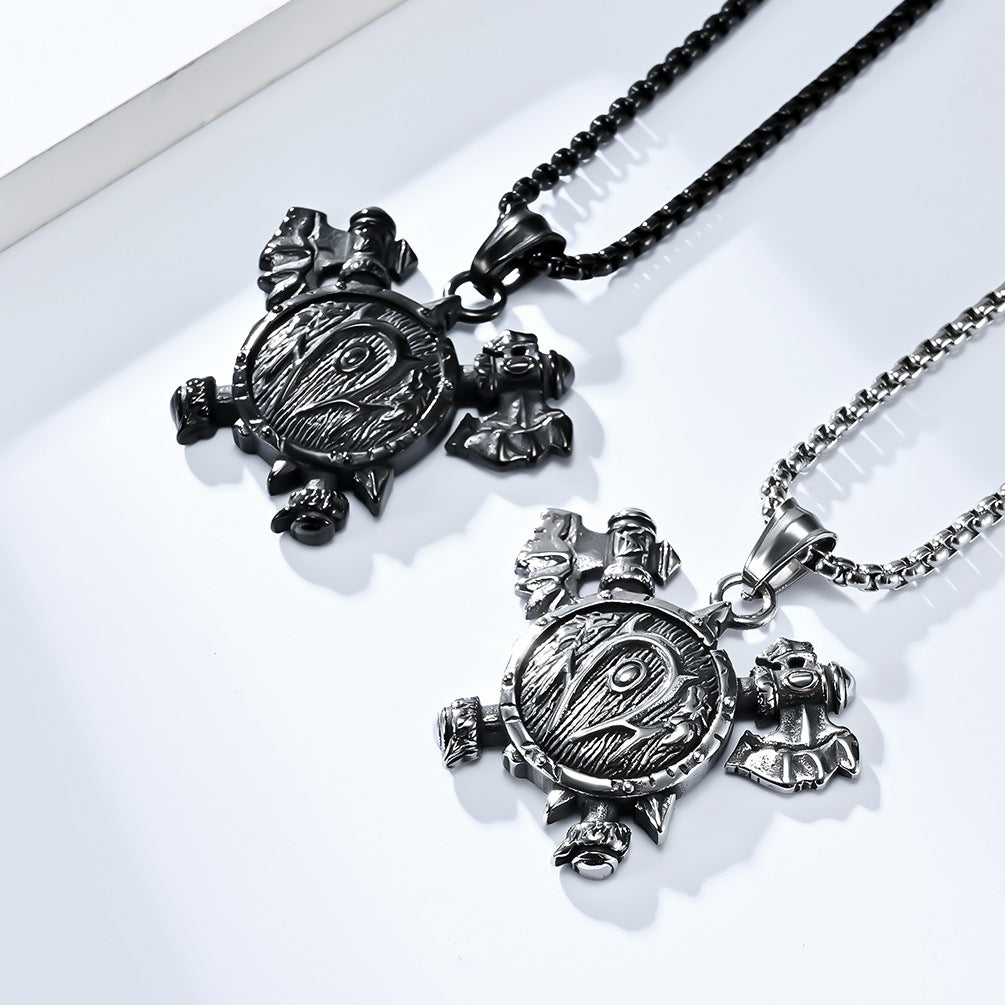 Planderful Vikings Tomahawk Pendant Necklace For Nordic Vintage Punk Street Style Enthusiasts