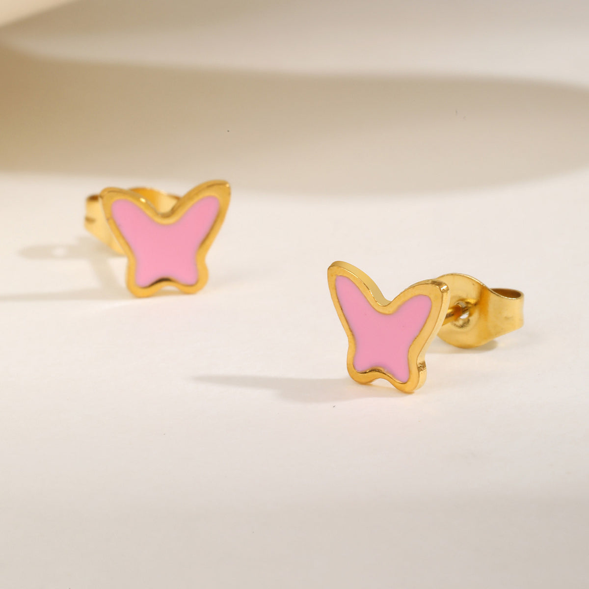 Sculptural Gold-Tone Stainless Steel Earrings
