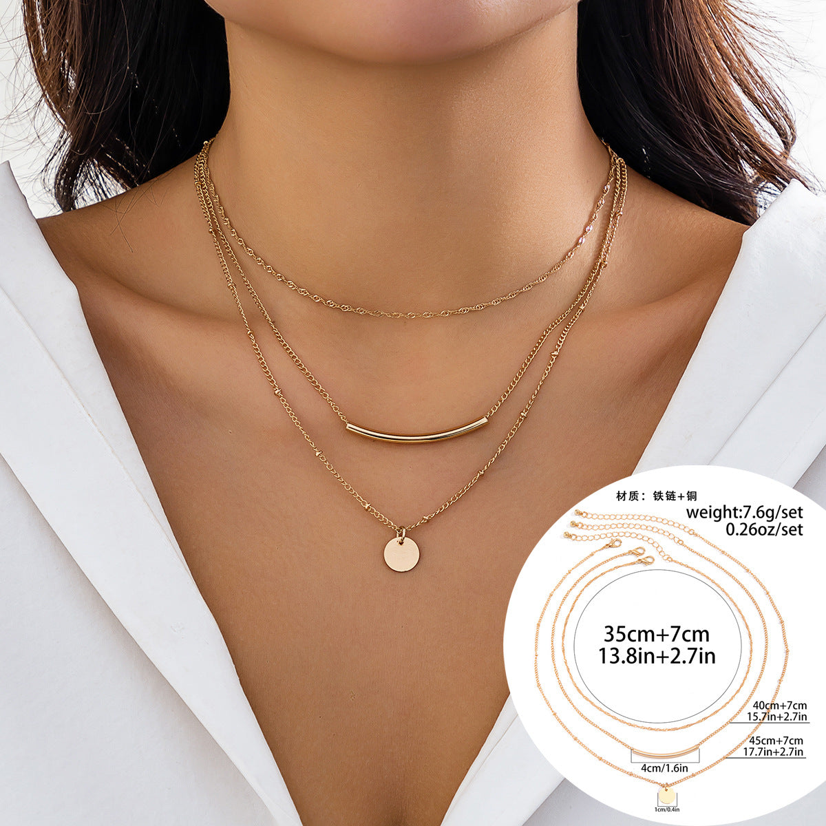 European and American Cross-border Classic Rhinestone Pendant Necklace with Imitation Pearls and Tassels