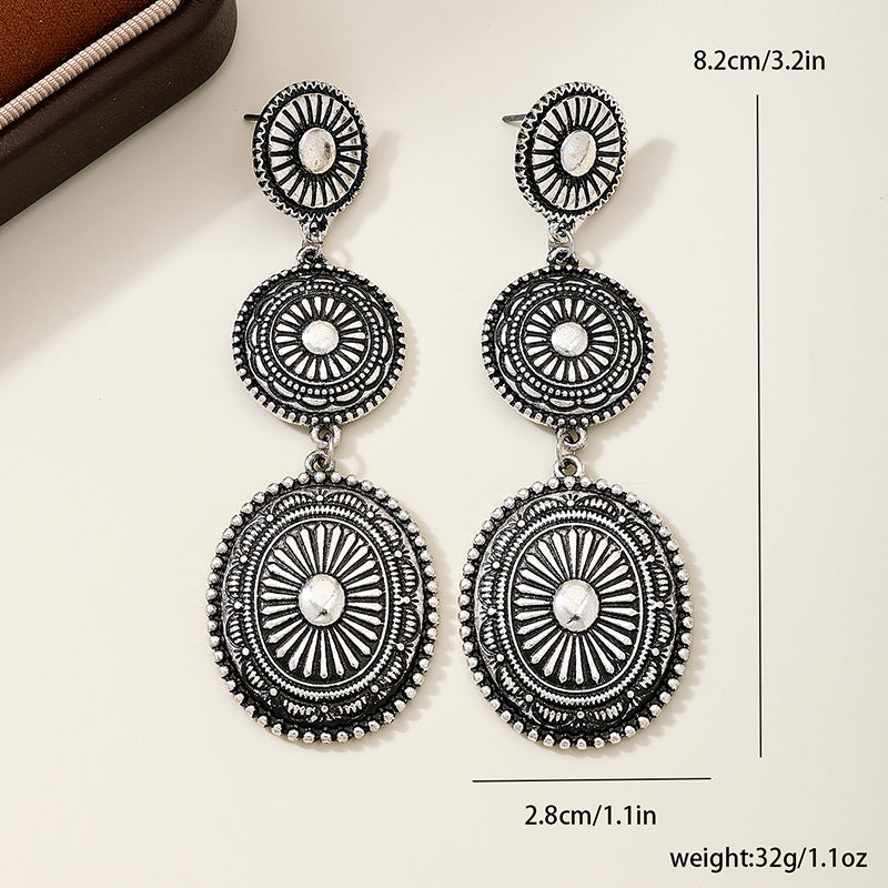 Planderful Vienna Verve Earrings – Bohemian Ethnic Metal Design