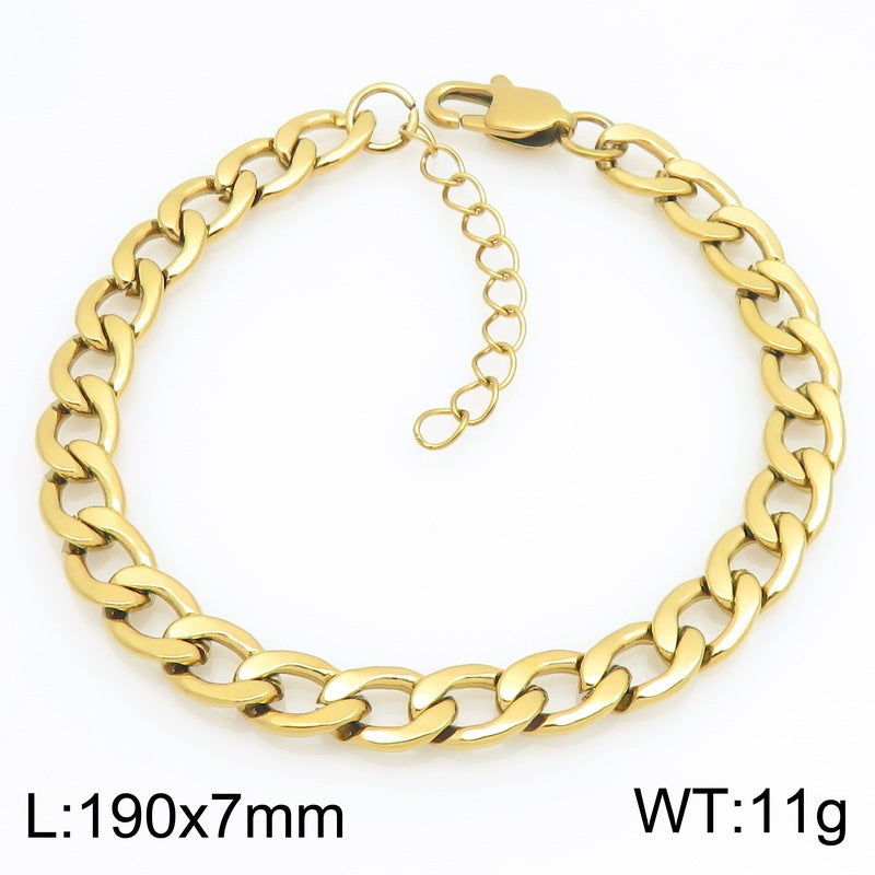 Minimalist Figaro Chain Stainless Steel Bracelet – Unisex Nk Chain Adjustable Handmade