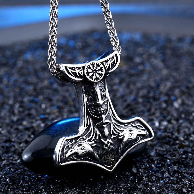 Titanium Steel Nordic Viking Totem Pendant for Men - Retro European and American Accessories Wholesale