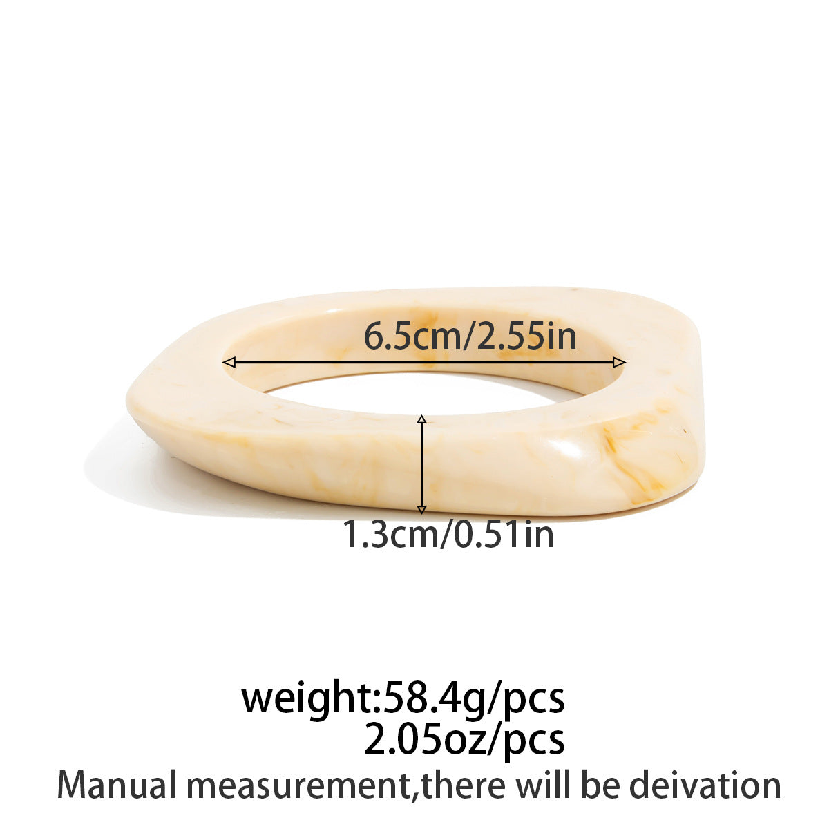 Planderful Vienna Verve Wide Bracelet For Women Acrylic Amber Pattern Statement Jewelry